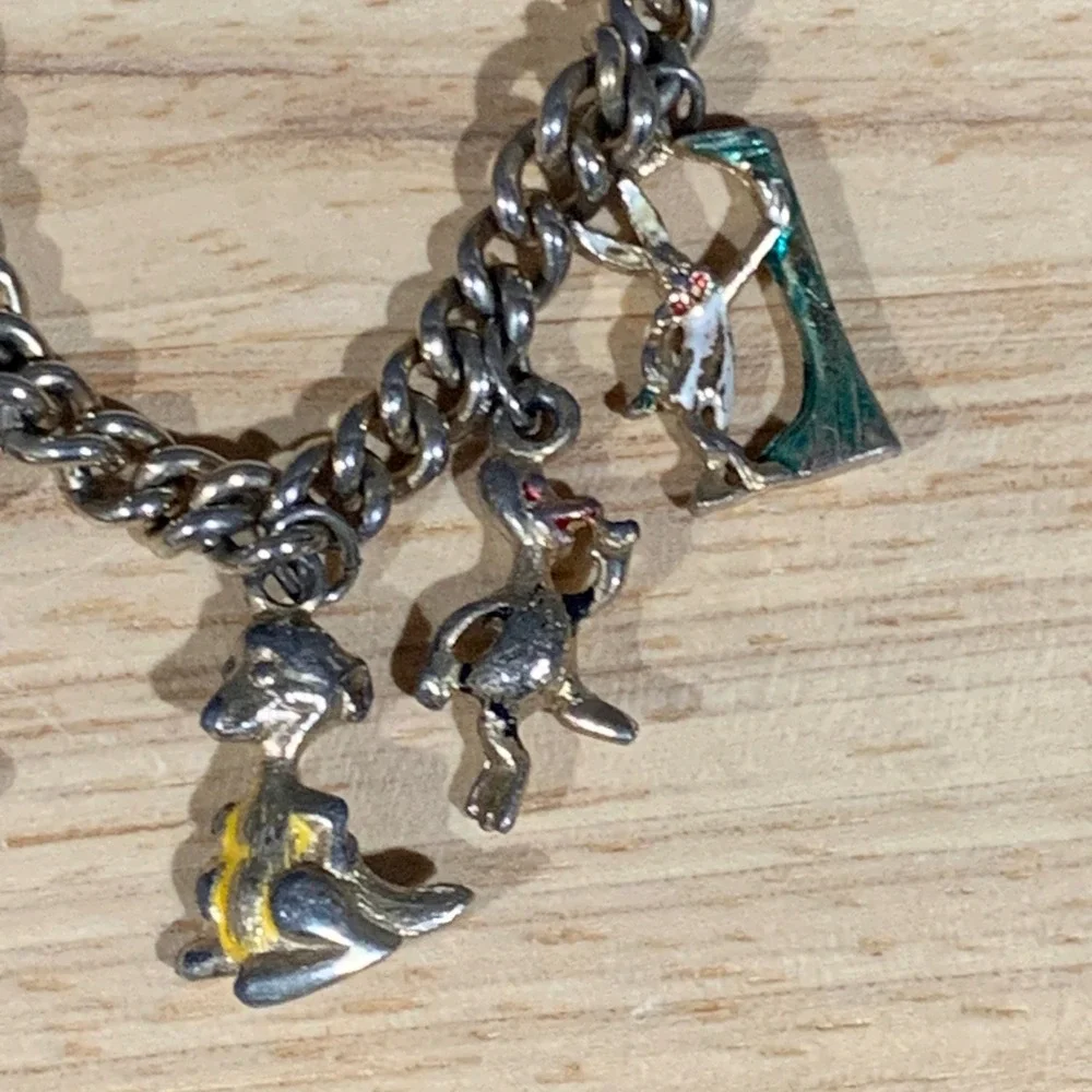 Vintage Looney Tunes Charm Bracelet Kids 6